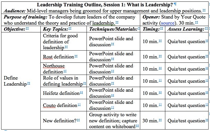 Training Outline Template from www.eleapsoftware.com