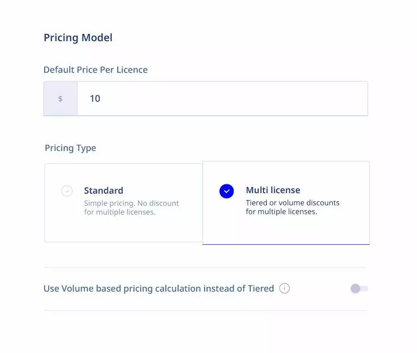 eLeaP LMS app - ecommerce pricing types