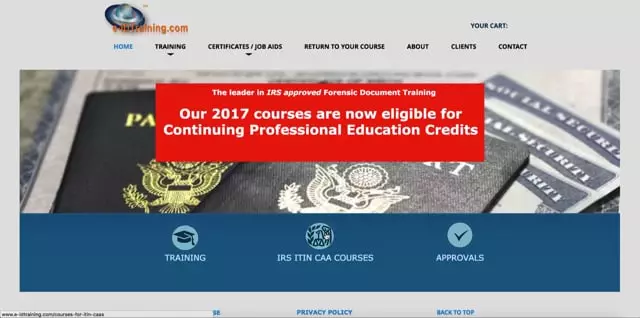 FDR for ITIN CAAs &#8211; IRS Forensic Document Training