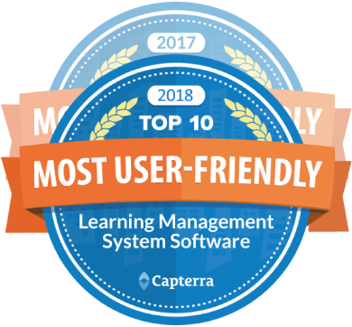 Capterra - Most user friendly LMS for 2 years in a row (2017 and 2018)