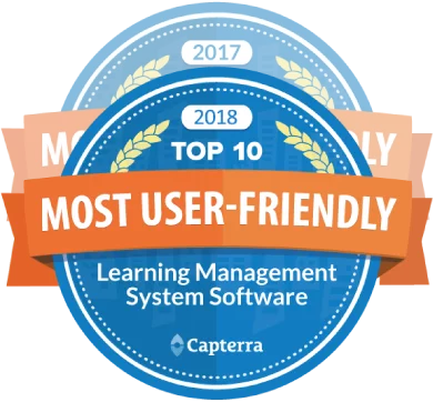 Capterra - Most user friendly LMS for 2 years in a row (2017 and 2018)