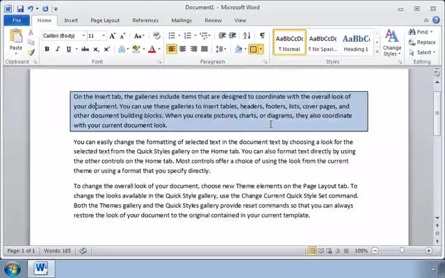 Microsoft Word 2010: Modifying the Appearance of Text in a Word Document