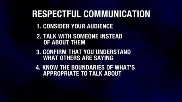 Respectful Workplace Communication