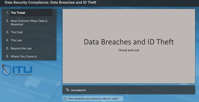Data Security Compliance: Data Breaches and ID Theft