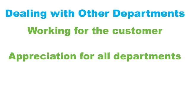 Working With Other Departments ELeaP