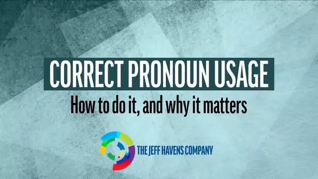 Correct Pronoun Usage