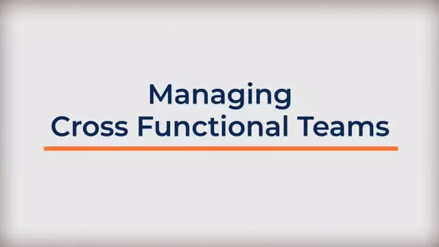 Becoming An Effective Manager: Managing Cross Functional Teams