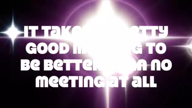 Great Meetings In 1 Minute