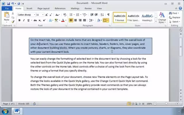 Microsoft Word 2010: Modifying the Appearance of Text in a Word Document