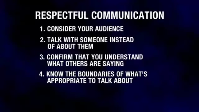 Respectful Workplace Communication