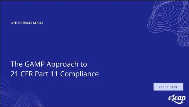 The GAMP Approach to 21 CFR Part 11 Compliance