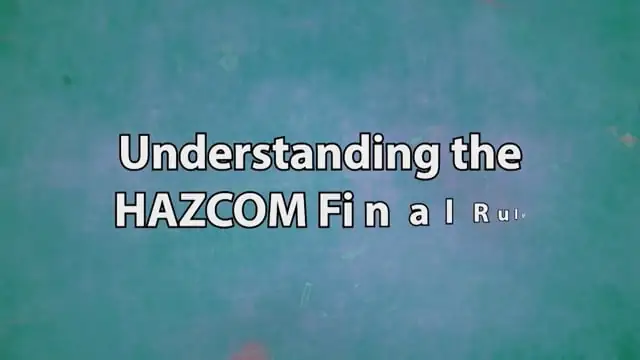 Understanding The HAZCOM Final Rule